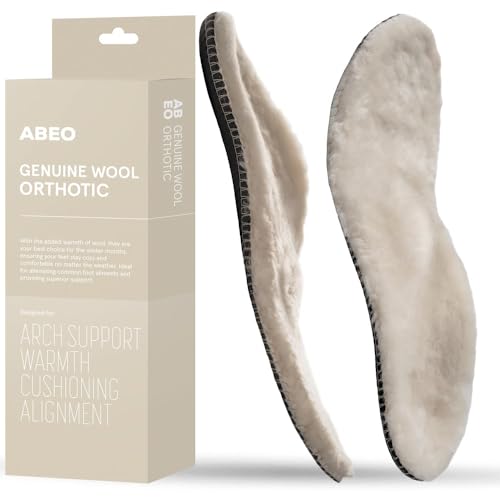 Best Winter Boots for Metatarsalgia: Top Picks & Features 12 ABEO Genuine Wool Orthotic Metatarsal Insoles | Boot Insoles for Women | Winter Warm Orthotic Insoles | Cozy Fall Insoles Tan, 6