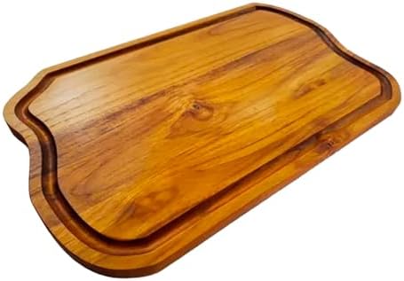 Tabua Churrasco Rustica Madeira Teca Maciça Acabamento Premium Gr...