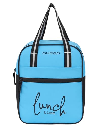 Image of Durable & Lightweight Lunch Bag | Trendy Water-Resistant Tiffin Bag & Meal Holder for Office, School, Travel & Picnic, Stylish, Insulated Design for Men, Women & Kids (Sky Blue)