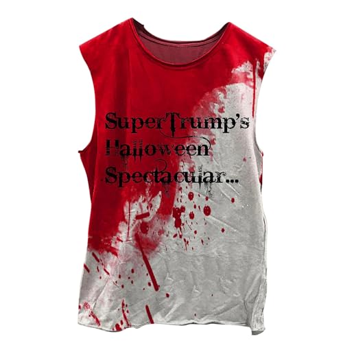 Camisetas de Tirantes Hombre Gym, Camiseta sin Mangas con Estampado gráfico de Halloween para Hombre, Ideal para Uso Informal, para Gimnasio, Entrenamiento y Ropa de Verano cómoda.