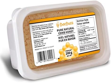 Bee Buzz 100% Natural Honey Comb - Unfiltered, Unpasteurized - 200 g