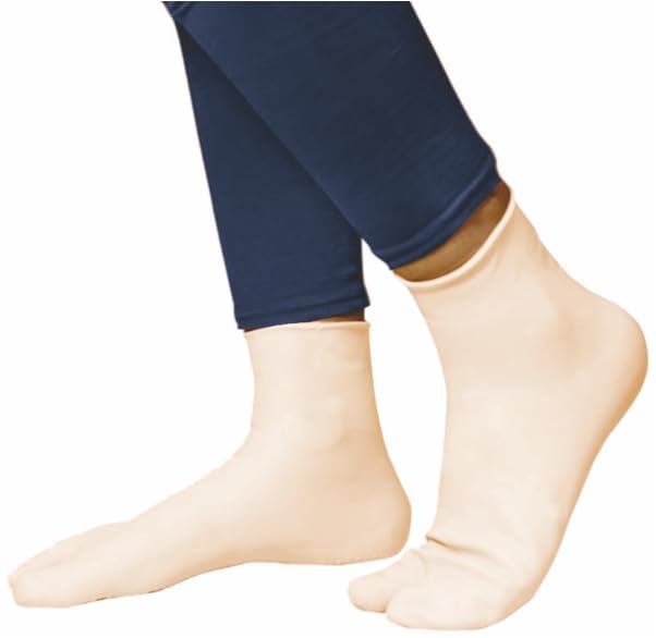 eumqestoer waterproof Rubber Socks, Anti Crack Gel Heel Ankle Length And Foot Protector Moisturizing Socks for Foot Care,Pain Relief for Men And Women (SKIN BROWN, MEDIUM)(1 PAIR) (B0D4MKGXFD) Amazon Price History, Amazon Price Tracker