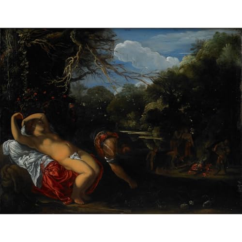 Apollo et Coronis impression giclée Elsheimer pour décoration salon chic