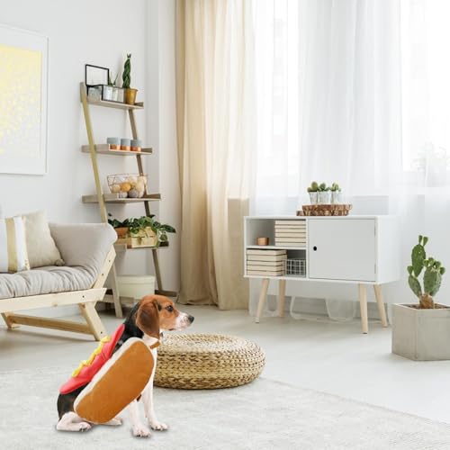 Halloween-Kostüme für Hunde - Hot Dog Burger Hundekostüm - Lustige Taco-Kleidung zum Anziehen, Cosplay-Outfit, Weihnachtskostüm für Hunde und Katzen