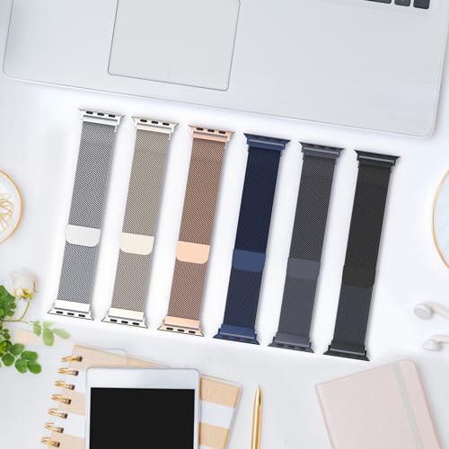 ORRLBB Compatible with Apple Watch Strap Series 11 10 9 8 7 6 5 4 Ultra SE 3 2 1 Women Men, Magnetic Metal Stainless Steel Bracelets for iWatch 49 mm 46 mm 45 mm 44 mm 42 mm 41 mm 40 mm 38 mm
