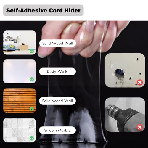 AMUFJJ Cable Management Box Under Desk, Large Capacity Wire Tidy/Cord Hider Kit White Black Gray for Office/Meeting Room/School, Holds 5 9 14 30 47 Cables(Black,1x1in/25x25mm) miniatura 3