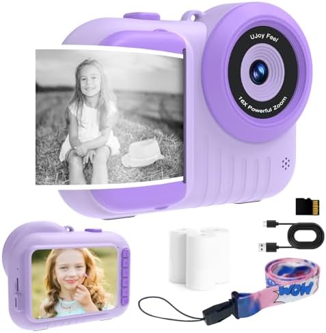 Kids Camera Instant Print Cameras That Print Photos, Black and White Instants Digital Camera for Toddler Pictures Printing 3.5IN Screen, Portable Toy Cameras Print Picture 3 12 Year Girls (Purple) Kids Camera Instant Print Cameras That Print Photos, Black and White Instants Digital Camera for Toddler Pictures Printing 3.5IN Screen, Portable Toy Cameras Print Picture 3 12 Year Girls (Purple)