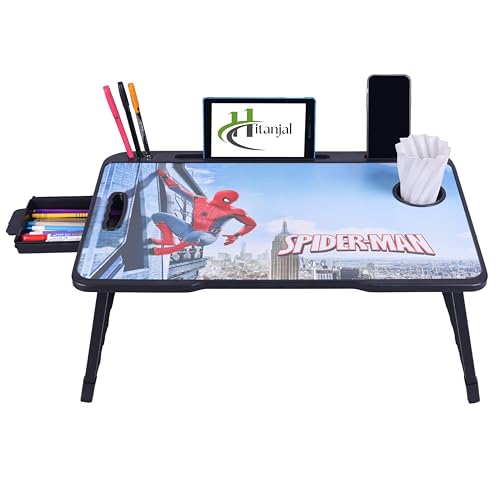 Image of Study Table Bed Table Premium Laptop Table /Foldable and Portable Wooden /Writing Desk for Office /Home /School (B Spider)