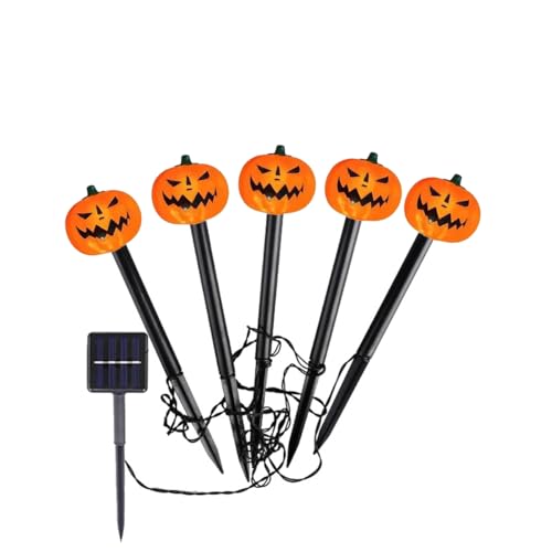 Lanito かぼちゃライト ガーデンライト ハロウィーン ソーラーライト 5 in 1 ハロウィン飾り ストリングライト ハロウィン飾り ランプ 埋め込み式 屋外 防水 自動点灯 消灯 省エネ 照明飾り お化け屋敷 お庭 雰囲気作り 飾りライト (カボチャ3)