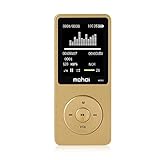 MYMAHDI 8GB Portable MP4 Player MP3 Player Video Player Support TF Card Photo Viewer E-Book Reader Voice Recorder Gold