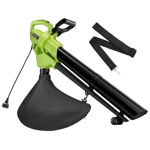 DUMOS Electric Leaf Blower/Vacuum/Mulcher, 500 CFM Corded Blower