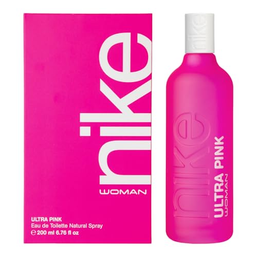 NIKE   Ultra Pink 200 ml, Colonia Mujer, Perfume Formato Spray, Eau de Toilette Natural y Femenina, Aroma Oriental Gourmand, Fragancia Fresca, Rebelde y de Larga Duración