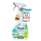 HomeBugProtect Flohspray & Flohmittel 500ml Sprühflasche - effektives Flohspray...