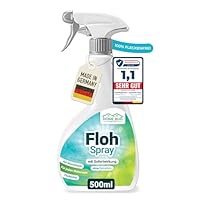 HomeBugProtect Flohspray & Flohmittel 500ml Sprühflasche - effektives Flohspray für Wohnung und Möbel - Wirksames Anti Flohmittel Katzen & Flohmittel Hund - wasserbasiert & fleckenfrei