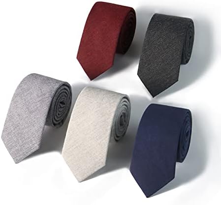 HOULIFE Ties for Males, Stable Mens Tie, Cotton Stripe Skinny Ties for Males, Slim Males’s Neckties for Wedding ceremony Social gathering 6 4159KSMiQHL. AC