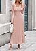 PRETTYGARDEN Women Sweater Dress Fall Fashion 2026 Long Sleeve V Neck Ribbed Knit Pleated A Line Elegant Maxi Winter Dresses (Light Pink,Medium)