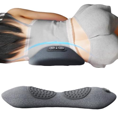 Masajeador De Espalda 3 En 1, Nuevo Masajeador Eléctrico 3 En 1 (2025), con Tracción, Elevación, Vibración Y Compresas De Calor para Aliviar El Dolor De Ciática En Cuello(Gray,Three Functions)
