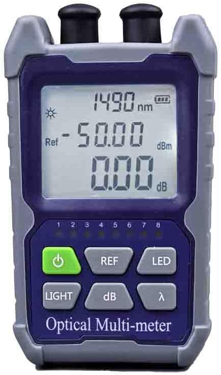 Optrotech 3 in 1 Optical Power Meter with Laser Light FC/SC Universal Interface Visual Fault Locator 2mw Vfl Lan Tester Rj45 Network Cable Tester Rj45 Optical Multi Meter