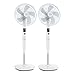 Produktbild Klarstein Silent Storm Cooling Edition Standventilator im 2er-Set mit Fernbedienung (Räume bis 80 m³ (~30 m²), 35 Watt, 12 Geschwindigkeiten, 5-Blatt-Rotor, 16" (41cm) Durchmesser, Timer) weiß