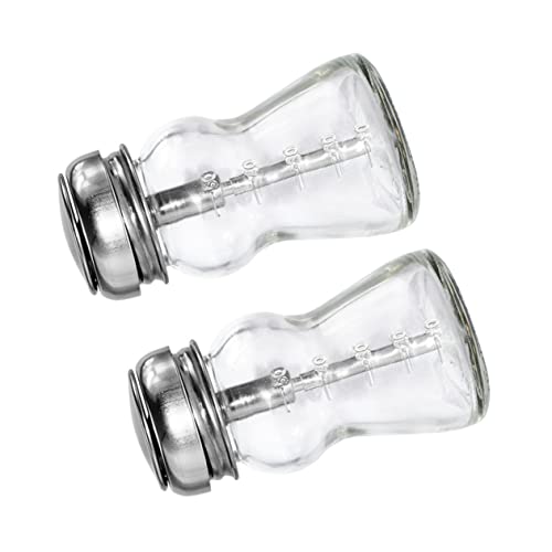 IWOWHERO 2 Piezas Botella Quitaesmalte Tipo Prensa Automático Gel Varita Mágica No Bebida Dispensador Polaco Uña Canalón Clavo Apagado Alcohol Almohadilla Motivo Vidrio Transparent