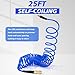 Flutesan 6 Pack 1/4 in x 25 ft Polyurethane Recoil Air Hose Air Compressor Hose Flexible Coil Line with Bend Restrictor 1/4