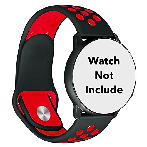 Image of YODI 19mm Soft Silicone Strap Replacement Belt Band for Noise Colorfit Pro 2, Colorfit Pro 2 Oxy, Colorfit Pulse, Colorfit Beat, Boat Storm, Fire Bolt Ninja 2 Smart Watch Straps (BLACK-RED)