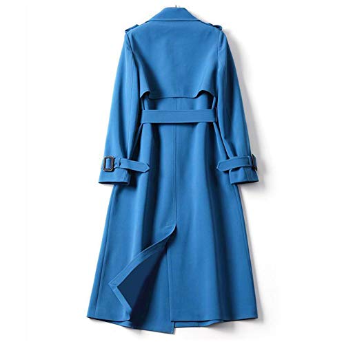 ZYXTIM Women's Plus Size Double-Breasted Belted Trench Coat Classic Fit Casual Solid Lapel Oversized Windproof Jacket3
