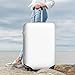 White Print Washable Luggage Cover - Fashion Suitcase Protector Fits 18-32 Inch Luggage