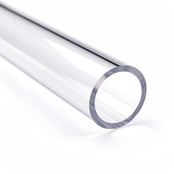 Plastic-Craft | Acrylic Square Tube, Clear, 1" ID x 1.25" OD x 72" L
