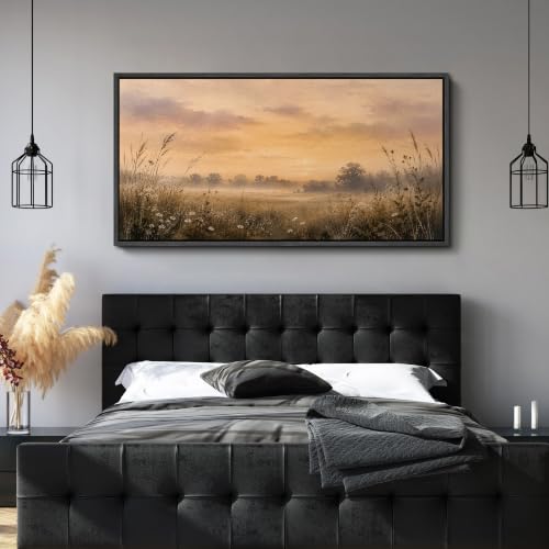 Image of MUDECOR Extra Large Framed Canvas Print Wall Art Meadow for Living Room