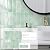 10 Sheet Peel and Stick Subway Kitchen Backsplash Tiles,3D Rectangle Waterproof Self-Adhesive Wall Tile Stick on Backsplash for Kitchen,Bathroom and Fireplace(Light Green,12"×12")