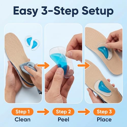 Plantillas de Gel Adhesivas para Arco, Par Izq-Der, Azul miniatura 7