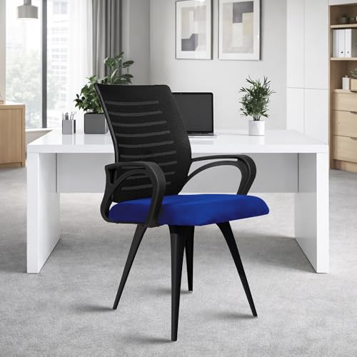 Image of ROSE Elite | 3 Years Brand Warranty | Ergonomic Office Chair, Study, WFH, Revolving, Rolling, Desk, Task, Laptop, Student Chair (Blue Seat & Black Back, Elite MB Reception)