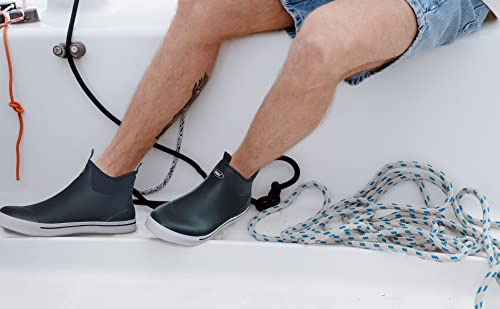 WTW Unisex Rain Boots for Men and Women Waterproof Rubber Fishing Deck Boots Neoprene Boots Slip on Ankle Garden Shoes2