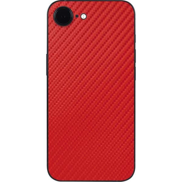 Skinit Decal Phone Skin Compatible with iPhone 16e - Red Carbon Fiber Specialty Texture Material Design