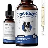 Taurine Supplement for Dogs Liquid Drops Amino Acid Support for Heart Health & Muscle Function, Easy to Add Canine Nutrition Supplement