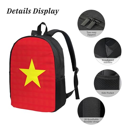 Sac à dos drapeau vietnamien EdWal finitions haut de gamme - 5