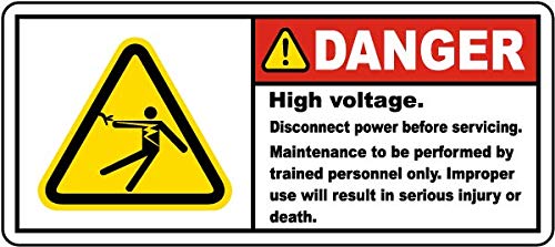 Danger High Voltage Disconnect Label | Foam Board Fixed on Waterproof Sticker with double sided Tape (B0CJ9G18VH) Amazon Price History, Amazon Price Tracker