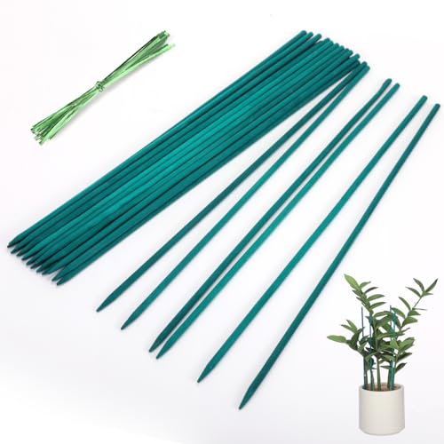 Garden Wood Plant Stakes Bamboo Sticks,15inch,25pack,Wood Plant Support for Gardening for Potted Floral Plant,Wooden Sign Posting Garden Sticks