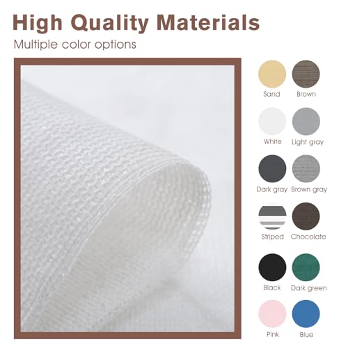 SUNNY GUARD 3FTx16FT Milky White Balcony Privacy Screen Fence Apartments Railing Cover Heavy Duty Mesh Windscreen for Outdoor, Deck，Backyard,Patio