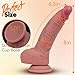 Ultra Realistic Dildo-8‘’ Flesh Lifelike Dildo Realistic Skin Texture, Thick Liquid Silicone with Powerful Suction Cup, Beginner for G-spot and Anal Play, Hands-Free Penis Sex Toy for Women Men
