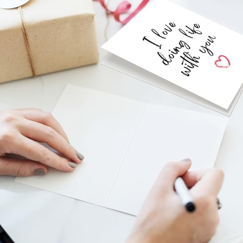 Naixiwen Romantic Anniversary Card for Husband Wife, Adorable Birthday Card from Girlfriend Boyfriend, Happy Valentines Day Card for Men Women, I Love Doing Life with You Card