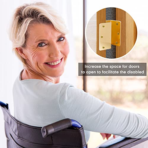 Expandable Door Hinges Offset Hinges For Doors Interior Brass Swing Out Hinge With Holes Handicap Door Hinges Heavy Duty Swing Hardware For Living Room Kitchen Cabinet Doors, 3.5 Inch (2 Pack) #TOP2