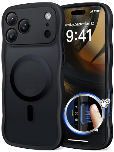 CAPRARO for iPhone 17 Pro Max Case for Women, Compatible with MagSafe Black