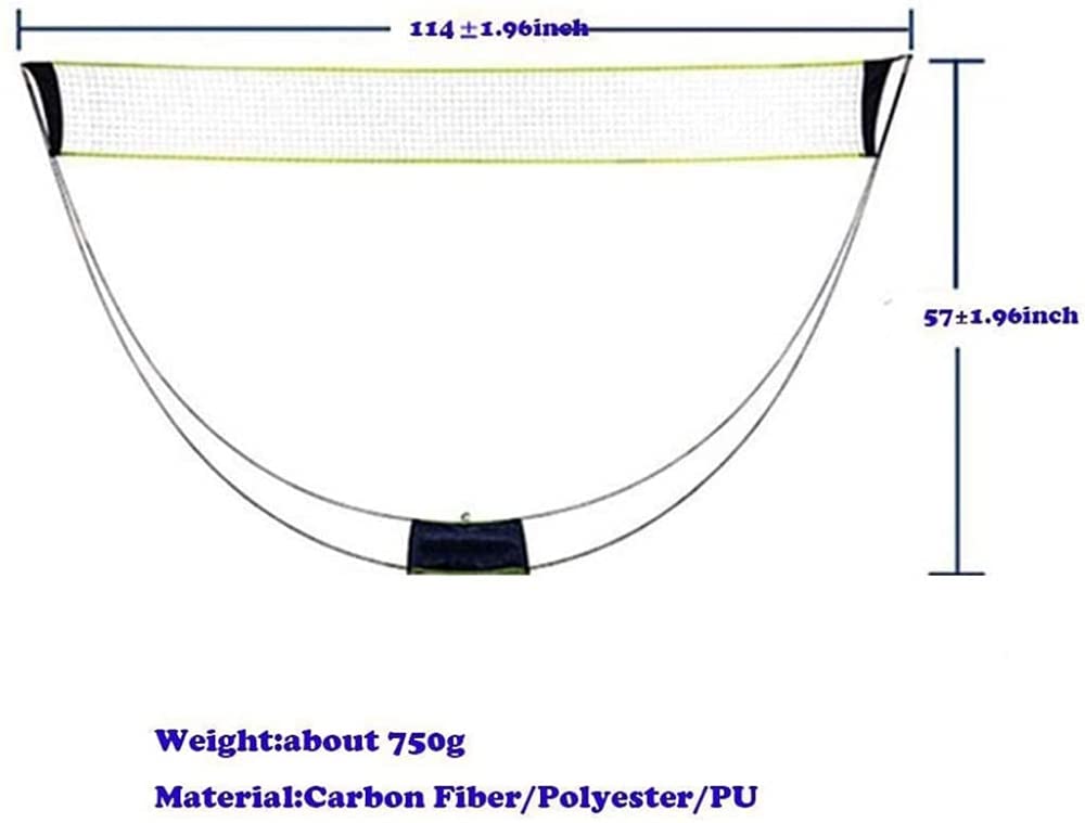 Portatile Stand Tennis Badminton Net 3M Professionale Sport All'aperto Pallavolo Battledore Set Net Frame Supporto con Borsa