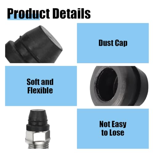 image for GLSOWEE 18PCS Car Brake Bleeder Screw Caps, Auto Rubber Grease Fitting