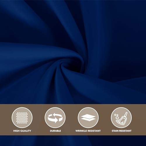 Image of sancua Navy Blue Round Tablecloths 108 Inch (Fit 48-84 Inch Tables), 6 Pack