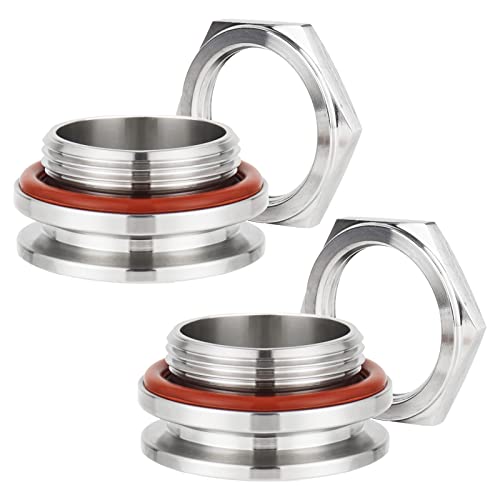 La Mejor Lista de Hervidores para la fabricación de cerveza . 49 Hilangsan - Accesorios de compresión de acero inoxidable de 3,8 cm (3,8 cm) para mamparo de compresión de acero inoxidable, mamparo de 1,5 pulgadas TC para hervidor de cerveza