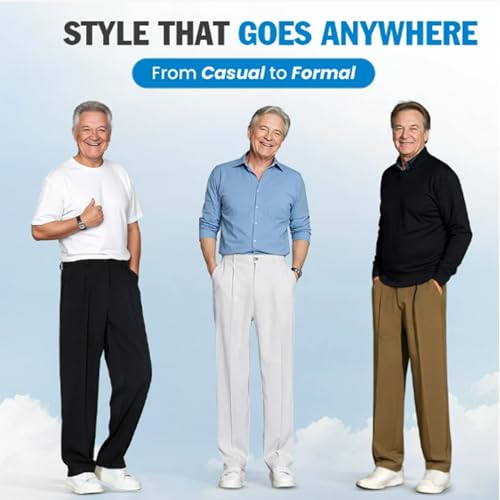 Fleurosta/Denimblack Stretch Waist Ice Silk Pants, Easemotions Super Stretch Ice Silk Comfort Everyday Pants2