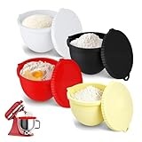 2025 Upgrade Blender Silicone Liners for Kitchen, Heavy-Duty 600g for Tilt-Head 5 Qt Mixers, Odorless Food-Grade Liner with 4 Colors, Enhanced Fit & Scratch Protection (All)